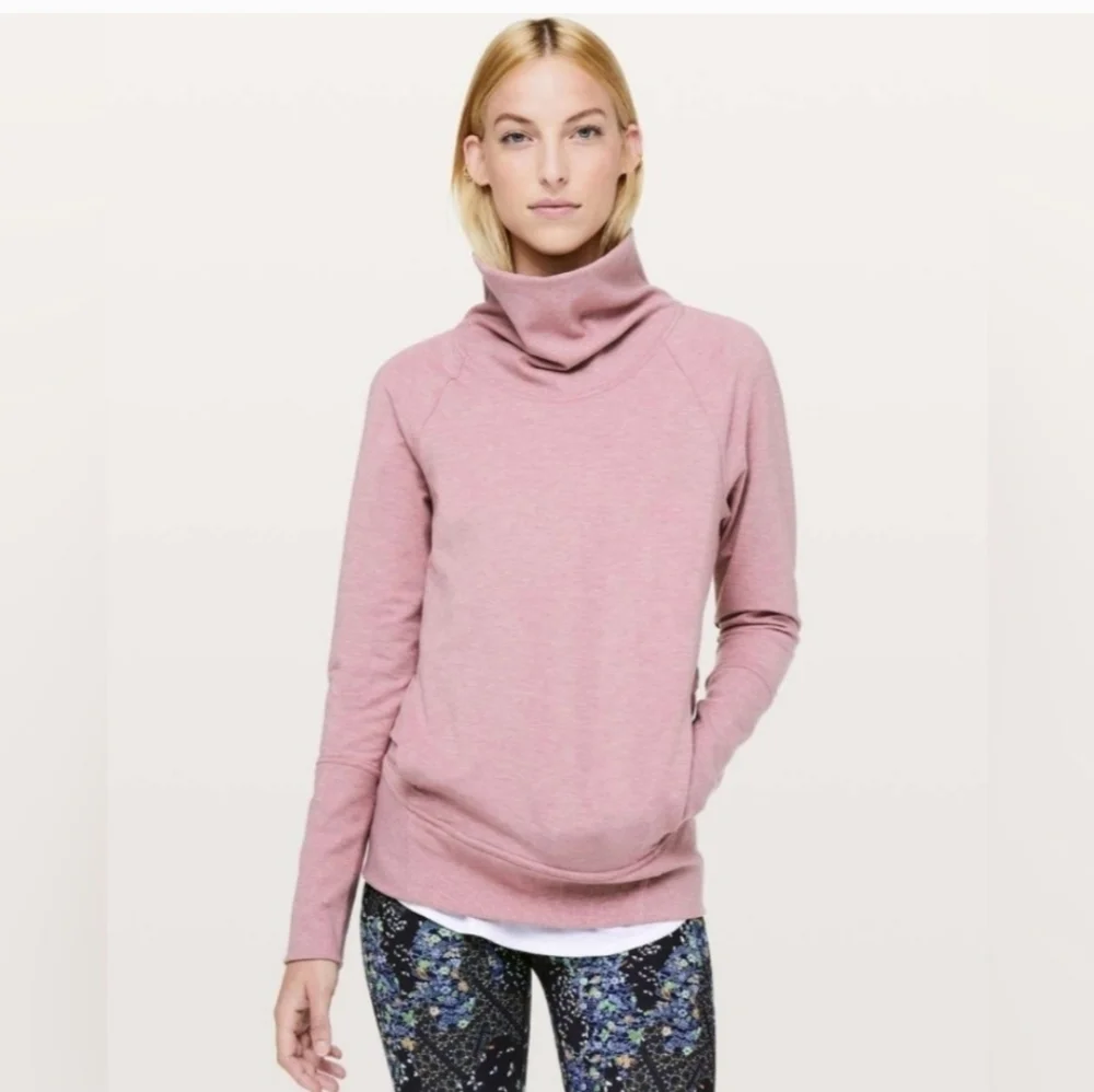 Lululemon High Lines Pullover Sweatshirt Heathered Vintage Mauve Size 6